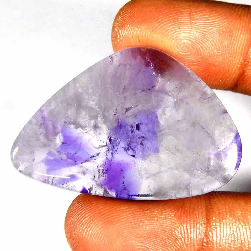 43.95Cts100%Natural Blue Amethyst Agate Fancy Cabochon Loose Gemstone