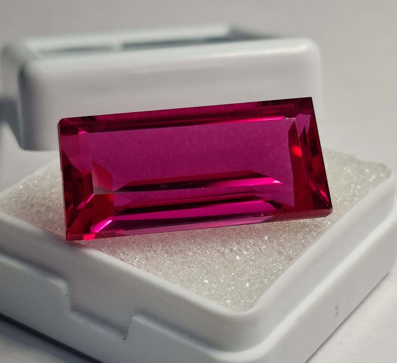 Pink Garnet Baguette Cut Rhodolite 22-24 Ct Natural Loose Gemstone SB882 gallery