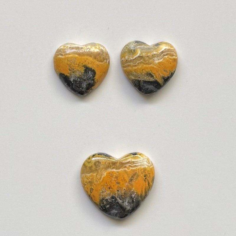 Bumblebee Jasper 2 PCs 17x18MM And 1 piece 22x24MM Natural Cabochons 44.10 CTs gallery
