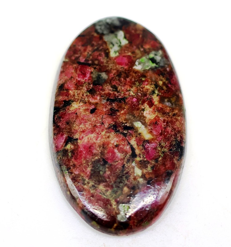 34 Ct 5X21X34 mm Natural Top Quality Eudialyte Oval Cabochon Gemstone KZ-195