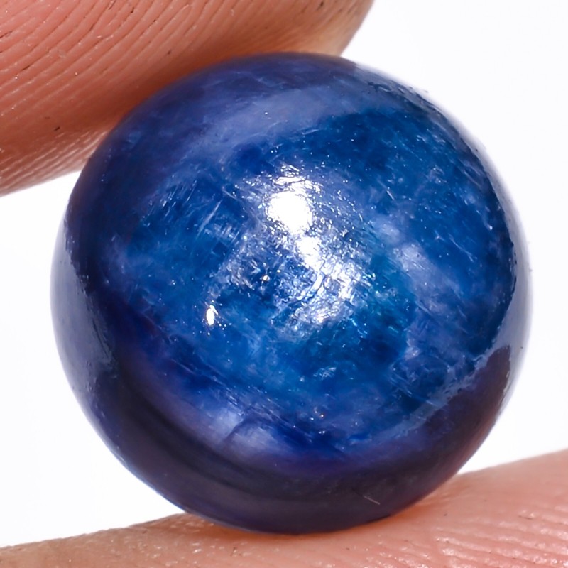 08.55 CTS 100% Natural Blue KYANITE Round Shape Cabochon Gemstone 12X06 mm BC-03 gallery