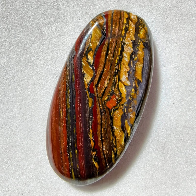 50 Cts Natural Iron Tiger Eye Cabochon Gemstone For Jewelry 38.3x19.2x6.4 MM 57 gallery