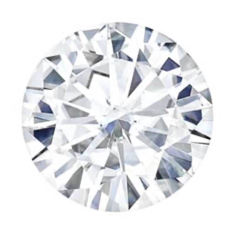 0.5 Carat Moissanite Solitaire Round Brilliant Cut D VVS1 Loose Stone + GRA Cert