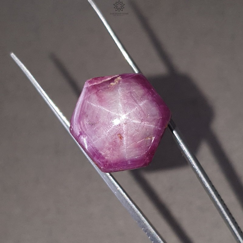 102.10cts Natural Star Ruby Gemstone Wand Healing Crystal Specimen 29*20mm gallery