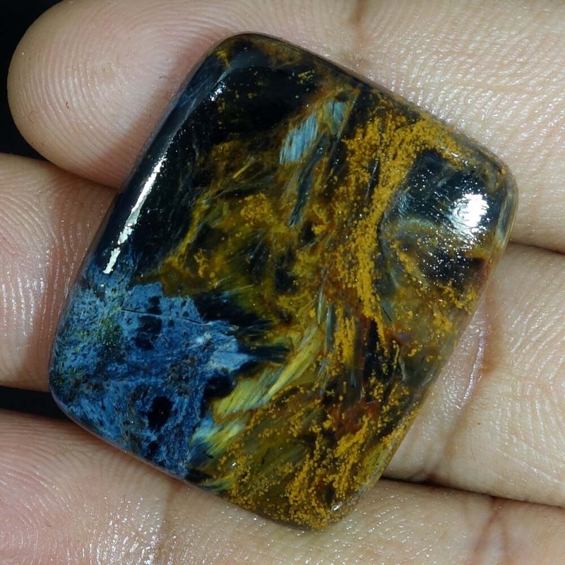 39.95 Cts AA+ Quality Golden Mix Fire Pietersite Cushion Cabochon Loose Gemstone