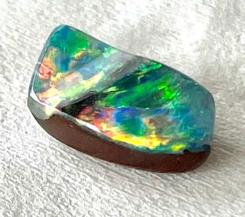 1.75ct Australian Boulder OPAL, 10.5mm x 5.5mm x 3.4mm, Queensland Opal