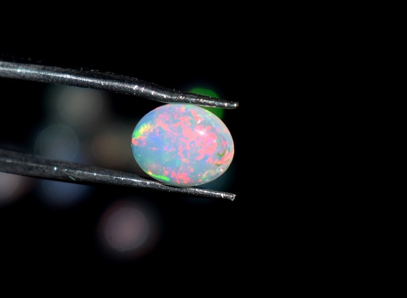 Natural Ethiopian Opal Wello Fire Opal Cabochon Gemstone 7X9mm Loose AAA 050