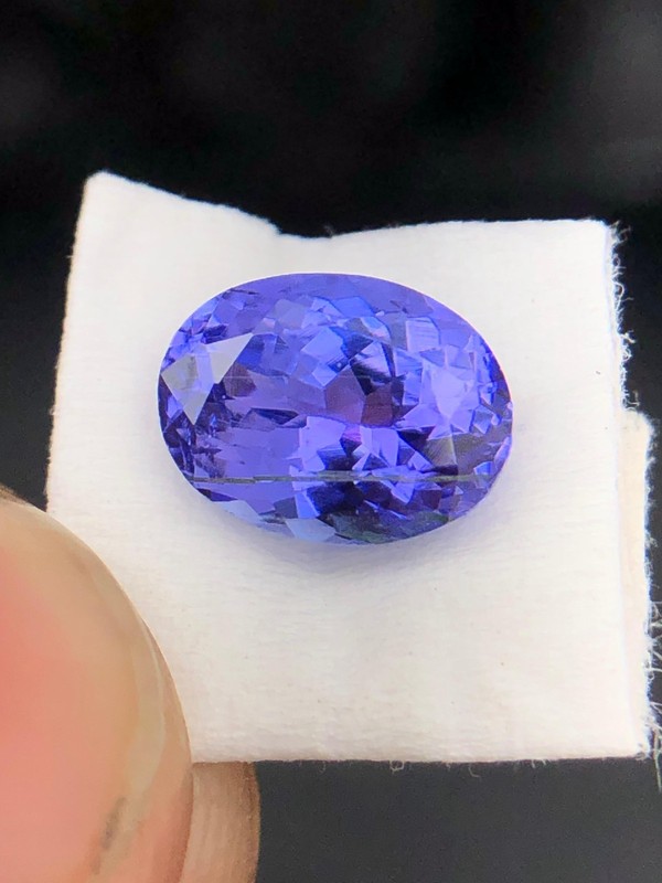 Natural Tanzanite Oval Cut 8x6 MM AAA Blue With Inclusion Loose Zoisite Gemstone gallery