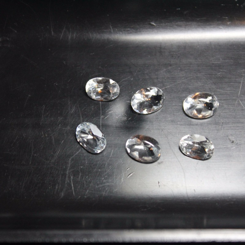 White Topaz 6x4mm, 7x5mm, 8x6mm Faceted Oval Loose Gemstone(s)