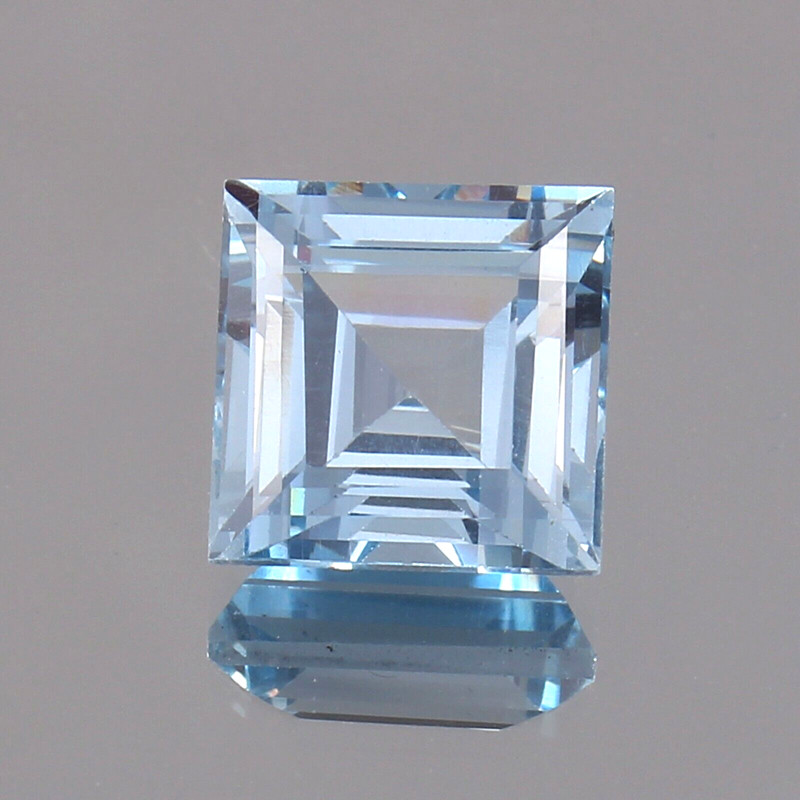 AAA Natural Flawless Brazilian Aquamarine Loose Square Gemstone Cut 10×10 MM