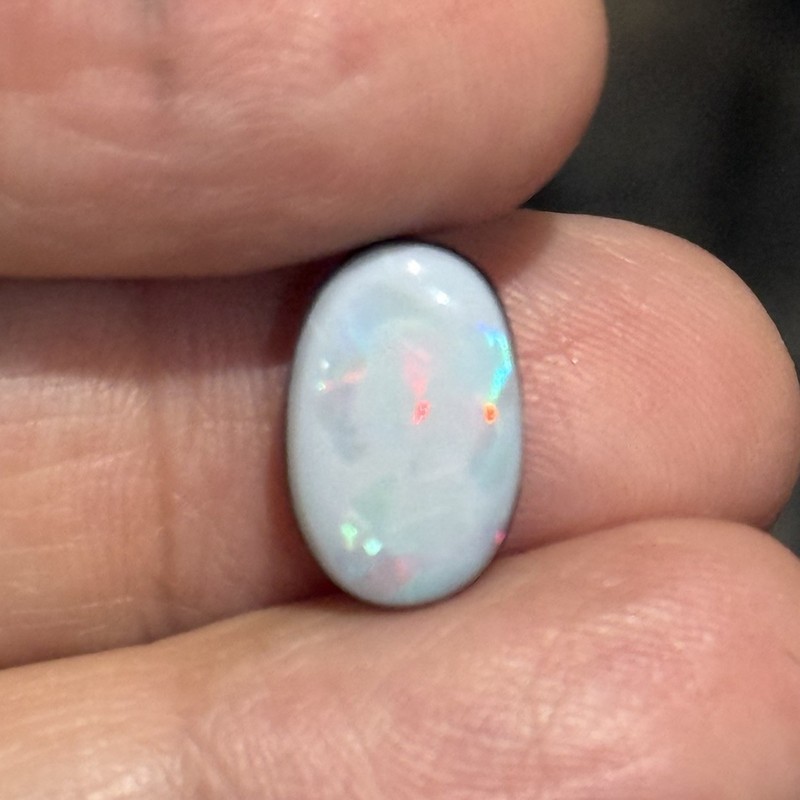 SALE 4ct 13.3×8.5x4mm Gray Australian Doublet Opal Oval Cabochon Gem