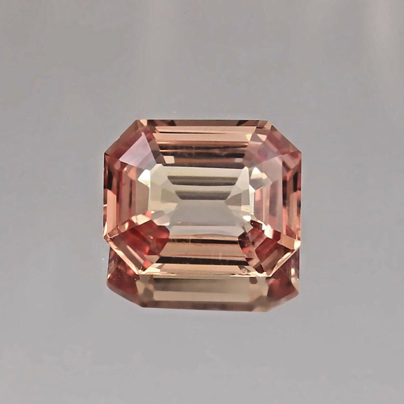 9.70 Ct Natural Flawless Ceylon Padparadscha Sapphire Radiant Cut Loose Gemstone gallery