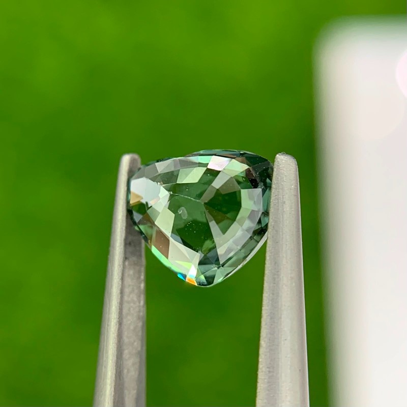Natural Green Sapphire 1.05 Cts Heart Cut SI Loose Collector Gemstone Madagascar gallery