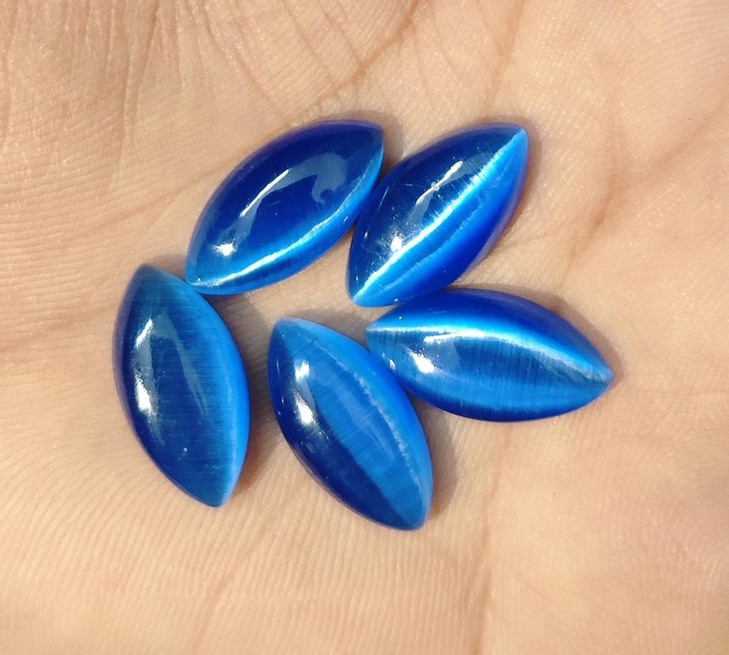 Blue MonaLisa Gemstone Marquise Cabochon 5x10mm To 12x24mm Loose Gemstone