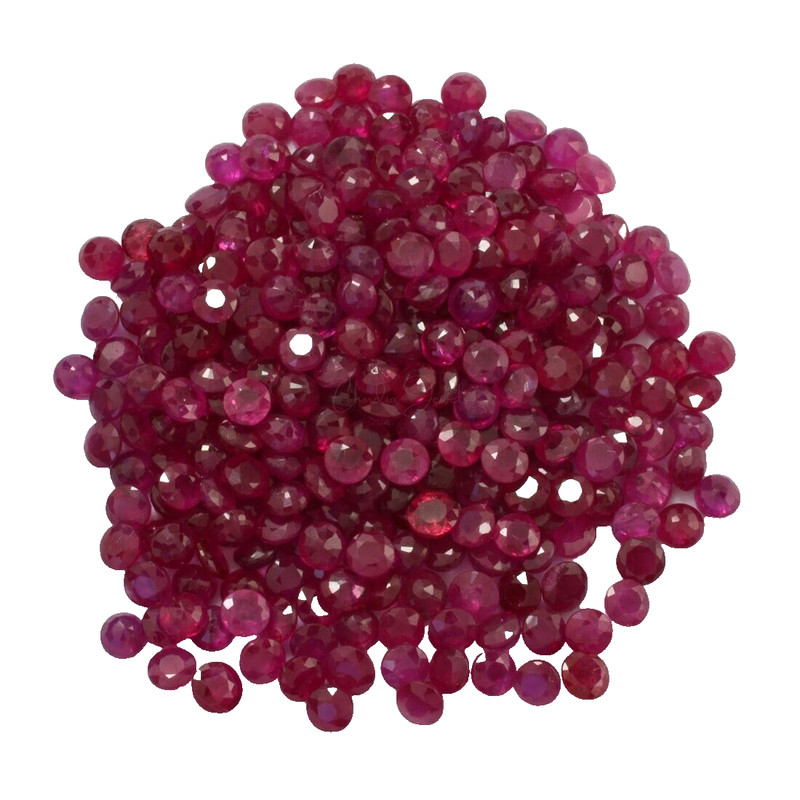 2.20Ct Natural Red Ruby Round Cut 2mm 50Pcs Lot Loose Gemstone Certified A32 gallery