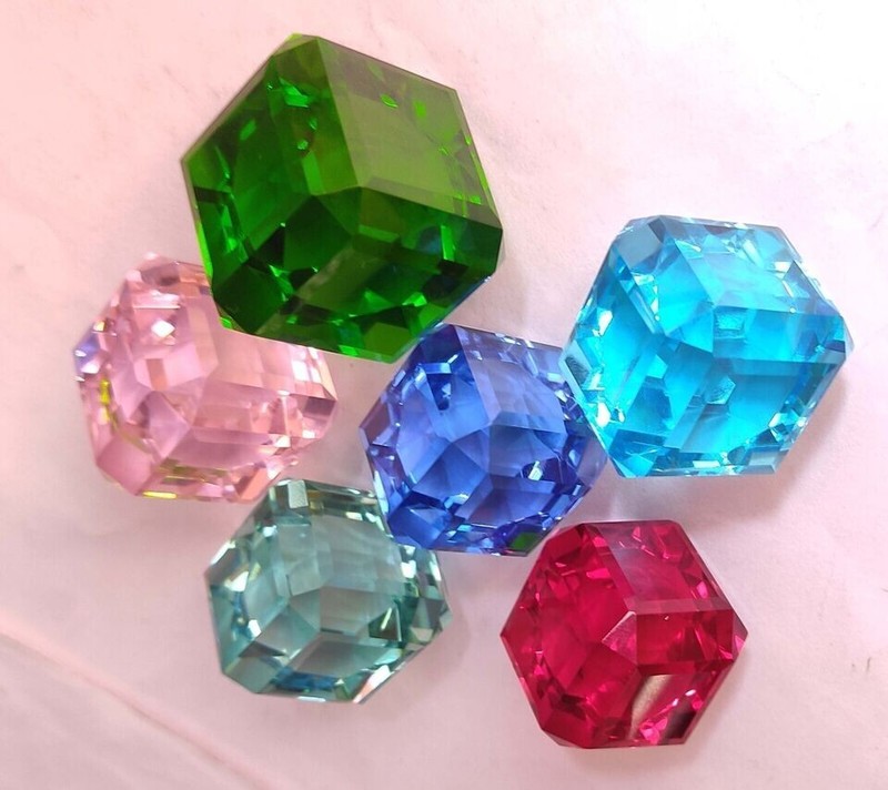 Natural 400 Ct Brazilian Mix Color Shiny Topaz Cube Cut Certified Loose Gemstone