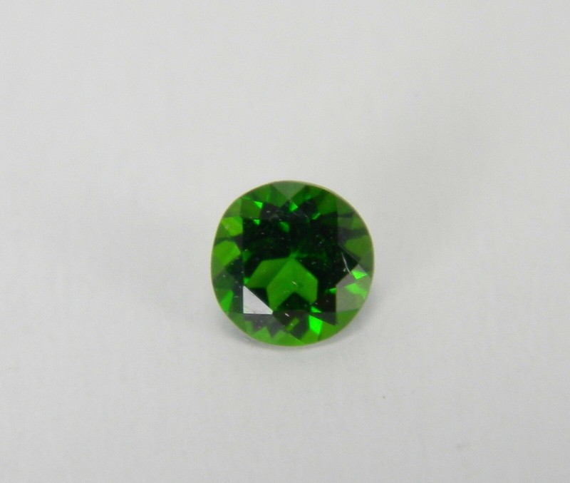 .26 Carats Natural Green Chrome Diopside Faceted Gemstone Round CDP48