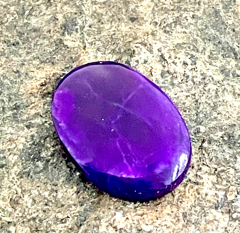 Vintage Sugilite Gel Polished Natural Oval Cabuchon 18ct South Africa
