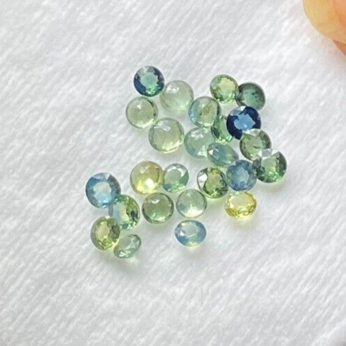 AUSTRALIA SAPPHIRE, 3.59 CTS, 25 PCS, MULTI-COLOR, ROUND, 2.7 TO 3.2 MM