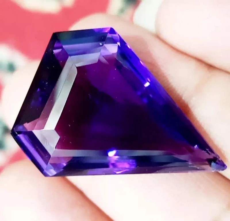 EGL Certified 50 Ct Natural Purple Amethyst Fancy Shape AAA+ Loose Gemstone gallery
