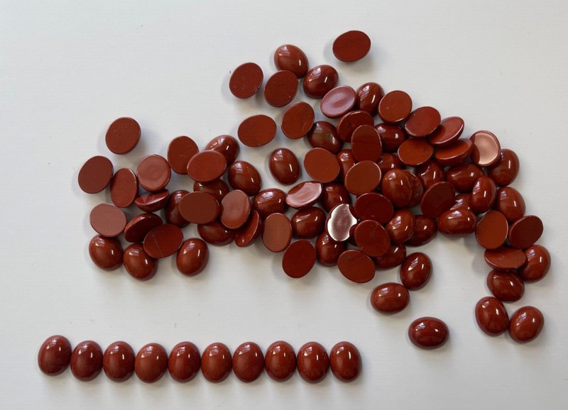 Natural Red Jasper Oval 10X8 mm Gemstone Cabs Lot of 20PCS BELOW WHOLESALE!!!