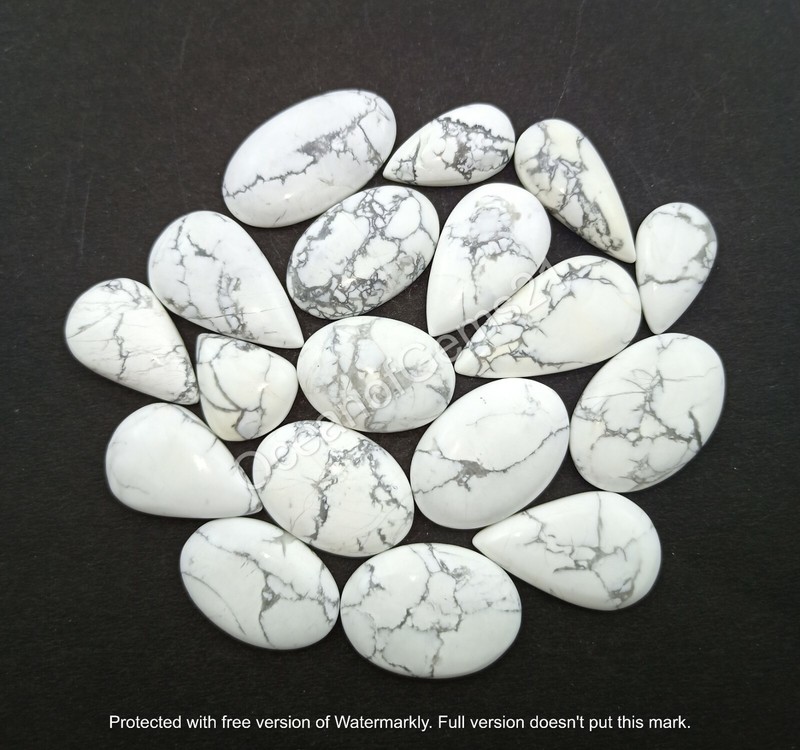 100 Carats AAA Natural Howlite Gemstone Cabochon lot, 3-5 PCS, Loose Gemstone