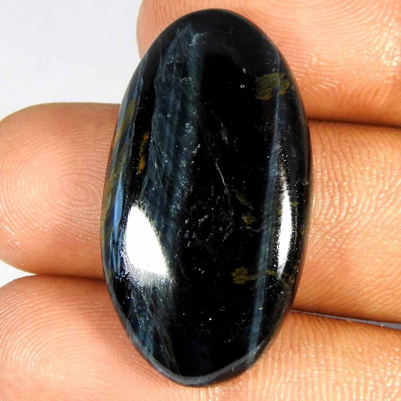 29.55Cts100%Natural Black Brown Tiger Eye Oval Cabochon Loose Gemstone
