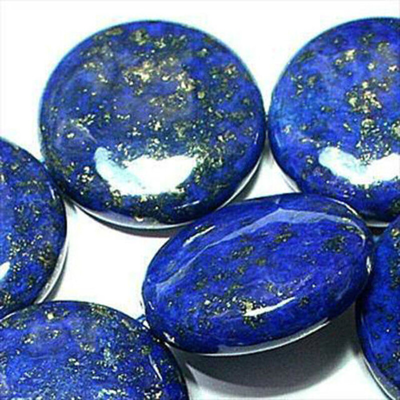 12/14/ 16mm Natural Indigo Blue Lapis Lazuli Gemstones Coin Loose Beads 15" AAA+ gallery