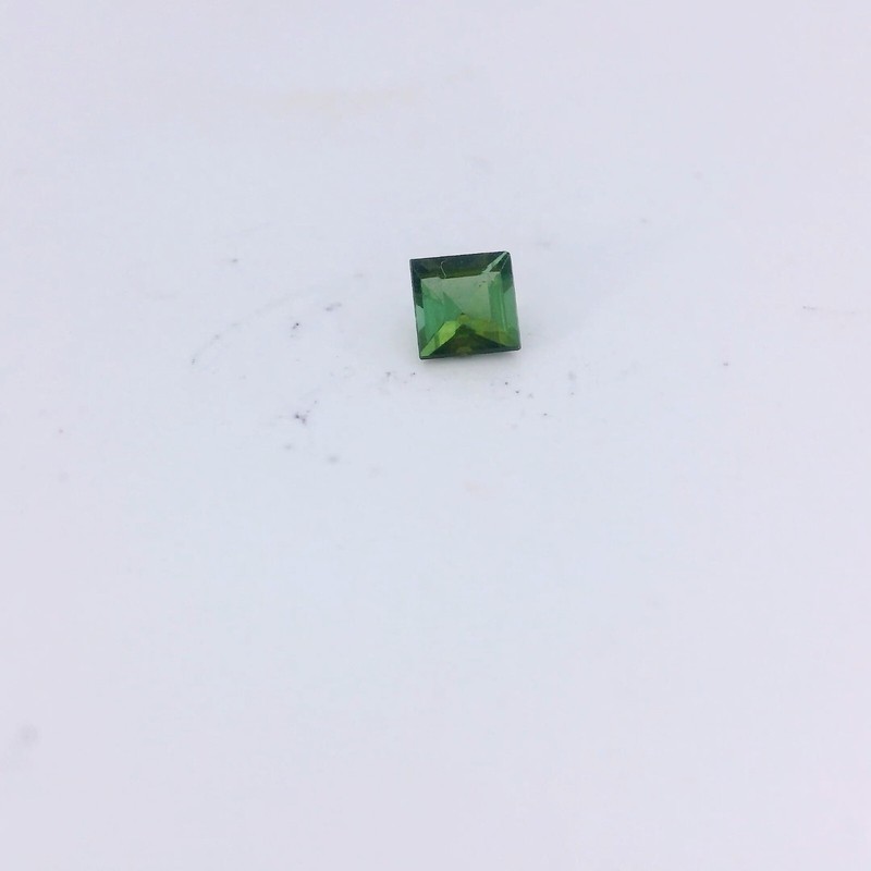 0.17ct Loose Princess Cut Olive Green Peridot Gemstone 3 x 3mm