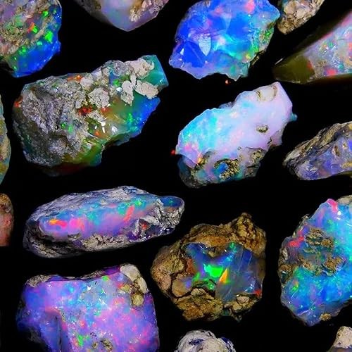 Natural Australian Opal Rough Gemstone Lot, Multi-Color, 200 Ct gallery