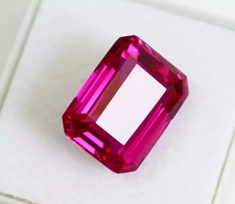 Natural 8.60 Ct Pink Sapphire Ceylon Emerald Cut Certified Loose Rare Gemstone