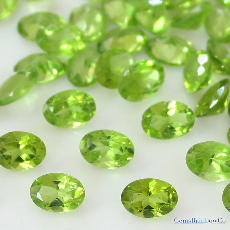 Natural Green Peridot Oval Faceted 5x3mm to 9x7mm Loose gemstones AAA Quality