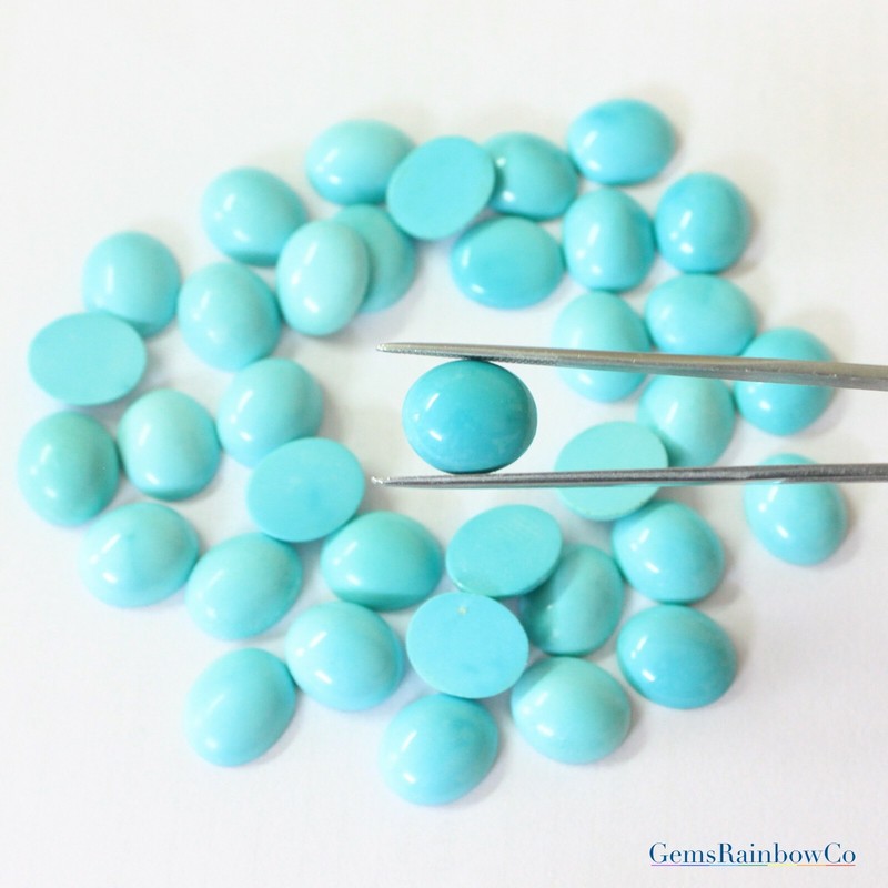 Turquoise Ovals Cabochons Natural 10×8 mm to 14×12 mm Sleeping beauty Arizona