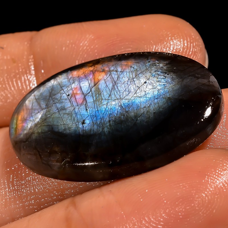 100% Natural Labradorite Oval Cabochon Loose Gemstone 26 Ct. 30X19X5 mm EE-54588