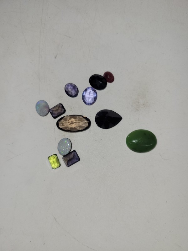 Mixed Gemstone Lot Opal Amethyst Peridot Jade Garnet Onyx Faceted Cabochon... gallery