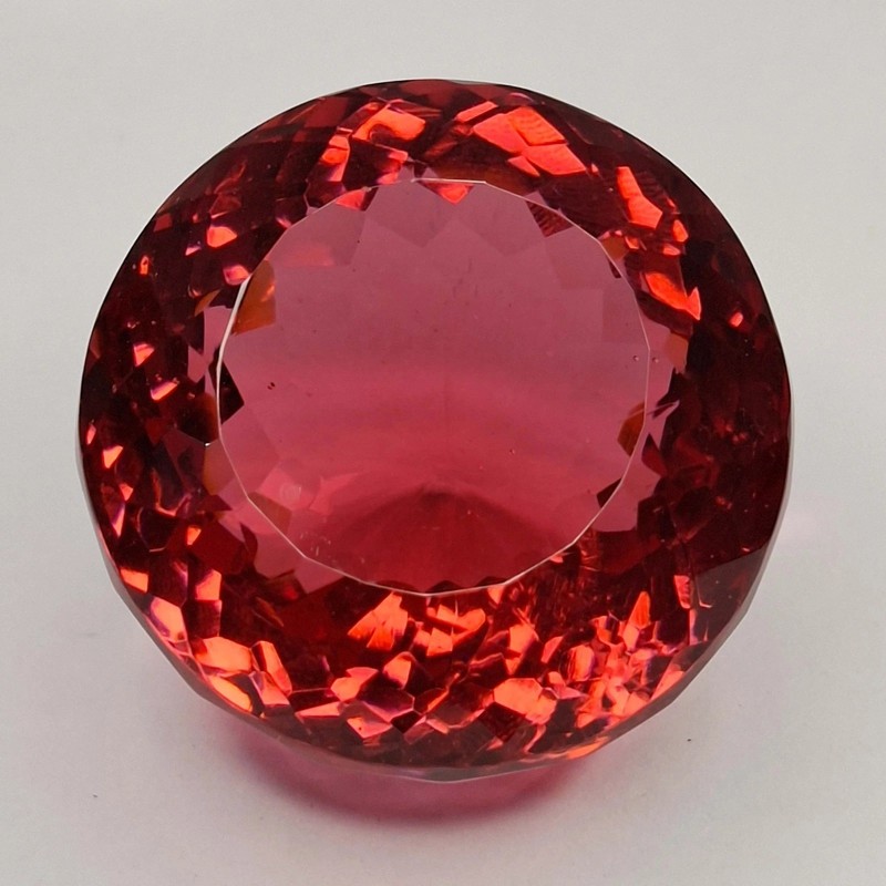 Natural 312-314 Ct Padparadscha Sapphire Shape Round Cut Loose Gemstone RK941