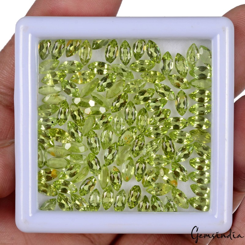 26 Ct/105 Pcs Natural Untreated Peridot Marquise Calibrated 6x3mm Loose Gems Lot
