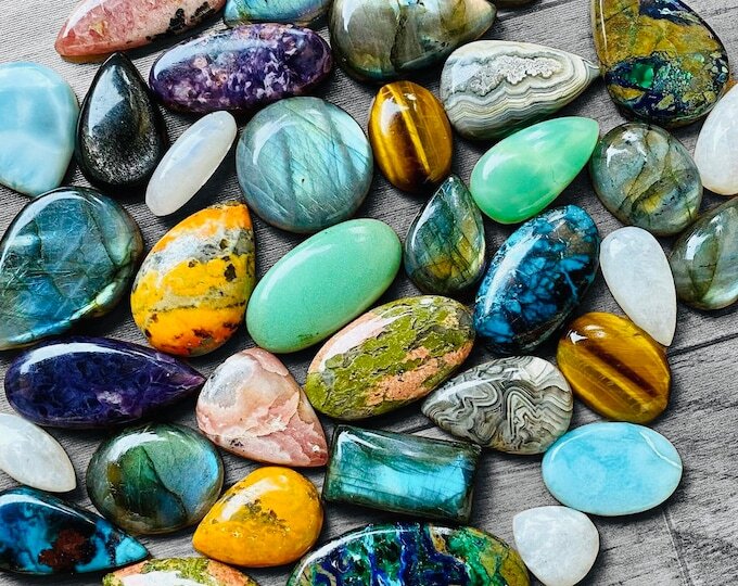 AA++ Natural Mix Gemstone Cabochon Loose Gemstone Wholesale Lot