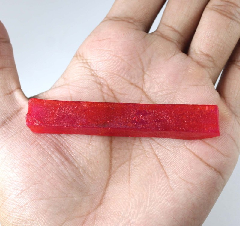 Father's Day Gift Natural Ruby 106.50 Ct Gemstone Slice Rough Certified T36893 gallery