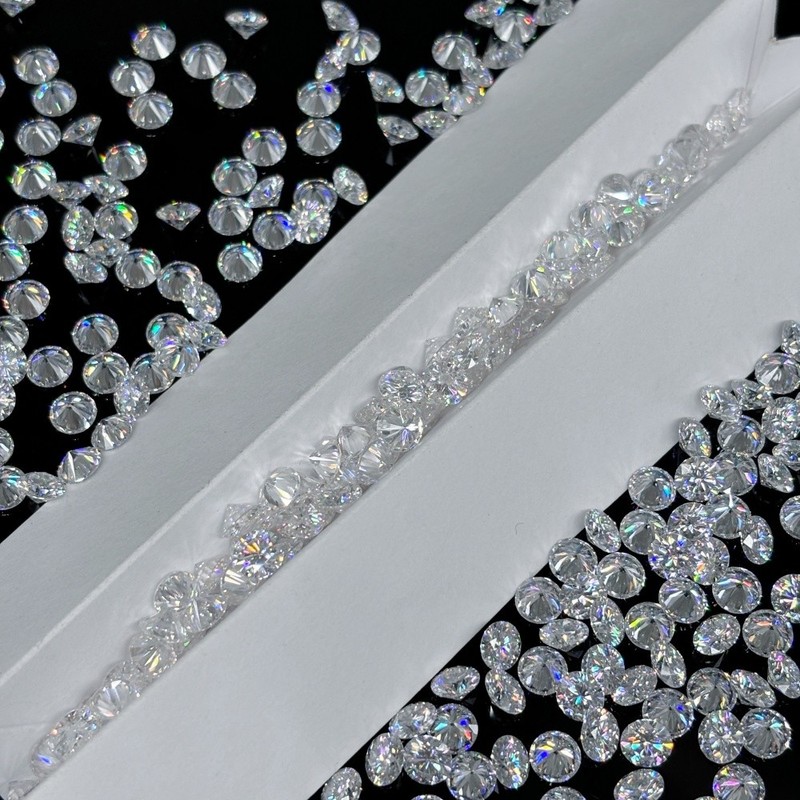 1000pcs 0.8mm-3.0mm Round Cut D Color White Loose Moissanite Stone for Jewelry gallery