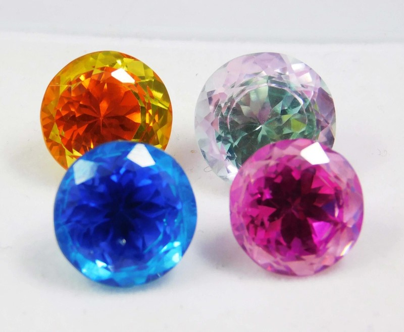 120 Ct Natural Pitambari Sapphire Lot Bi-Color Mix Shape Gemstone GIE Certified gallery