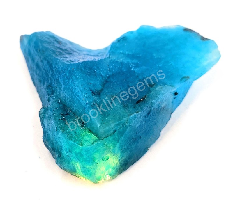 150-170 CT NATURAL KASHMIRI BLUE SAPPHIRE ROUGH DYED CERTIFIED LOOSE GEMS N26 gallery