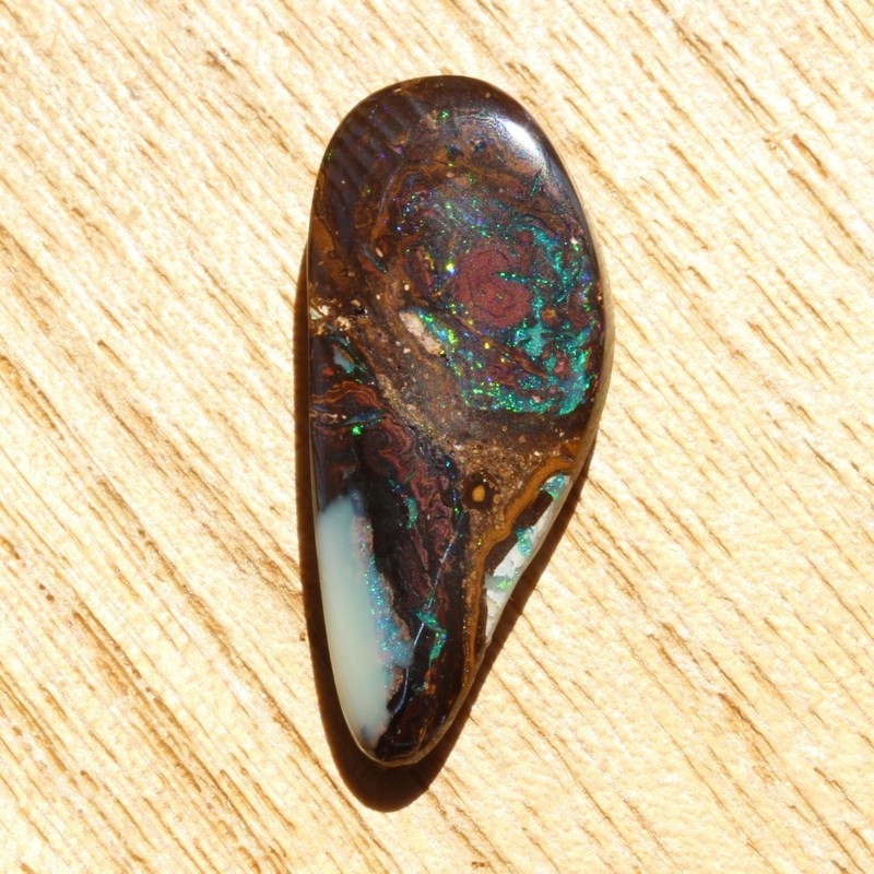 Boulder opal 14.71ct 29.9 x 12.7mm Australian opal natural solid unset stone gallery