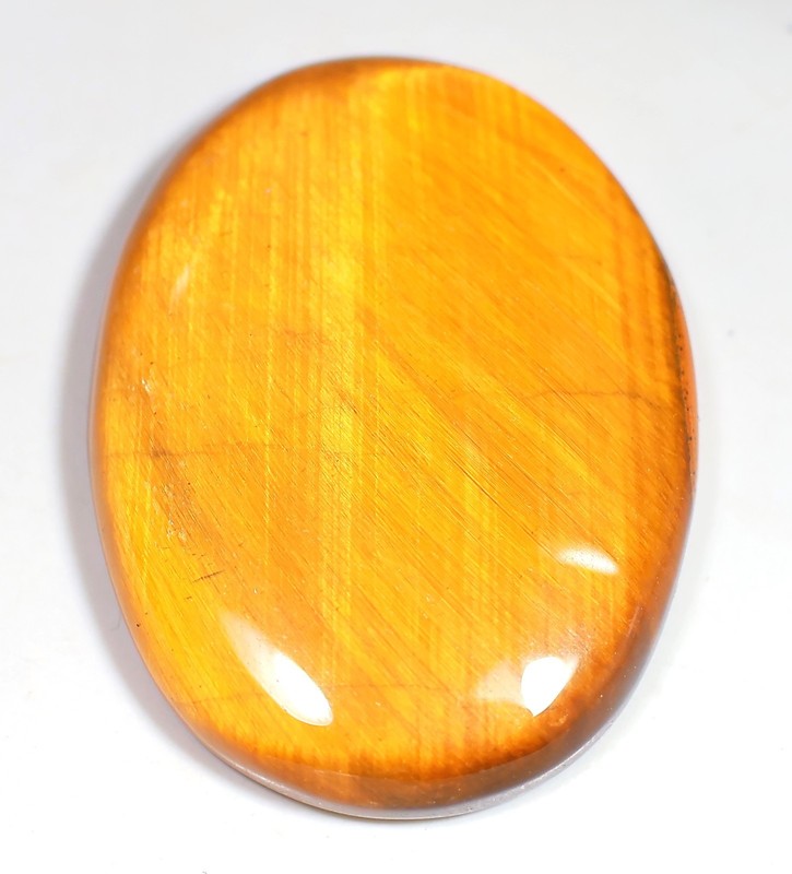 58 Ct 7X27X36 mm Natural Golden Fire Tiger eye Oval Cabochon Gemstone HP-65