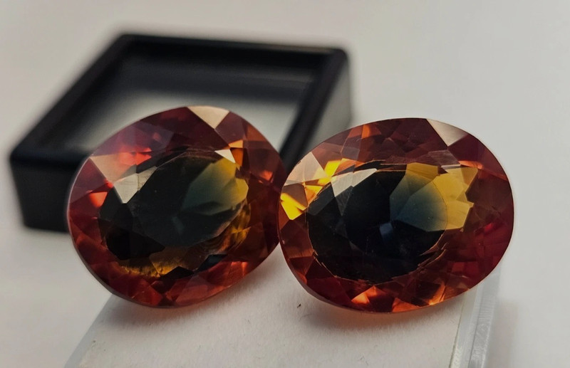 Pair Of Pitambari Sapphire Oval Cut 37-39 Ct Natural Loose Gemstone For Jewelry