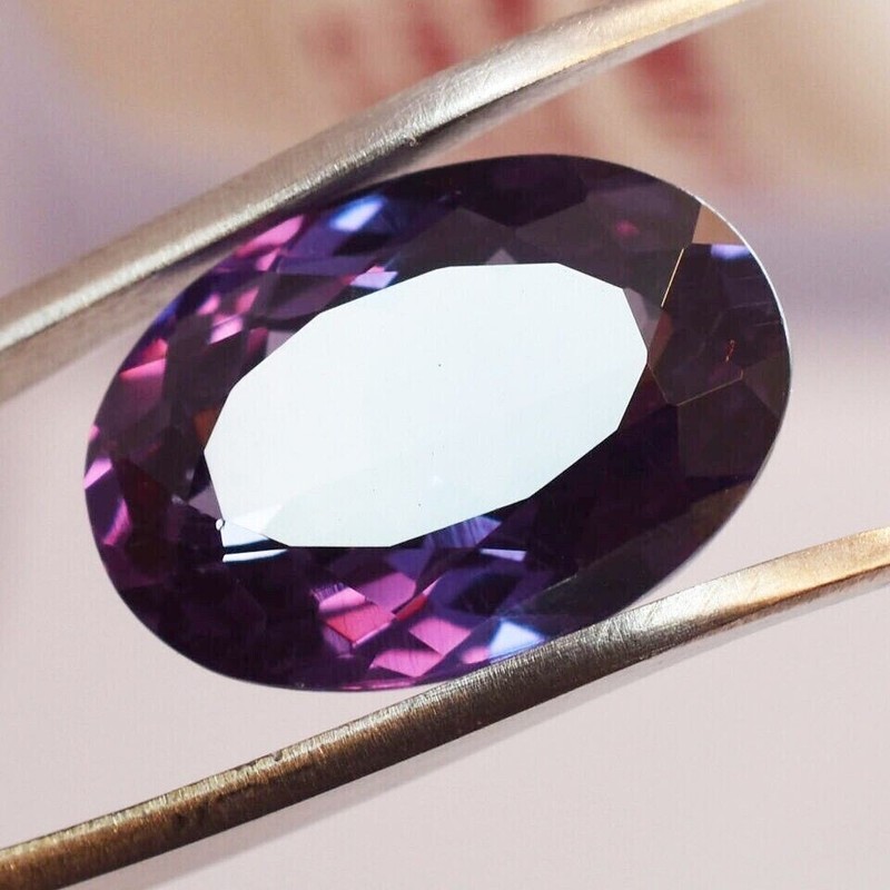 Natural Alexandrite Color Change 15.30+ Ct CERTIFIED Oval Cut Loose Gemstone