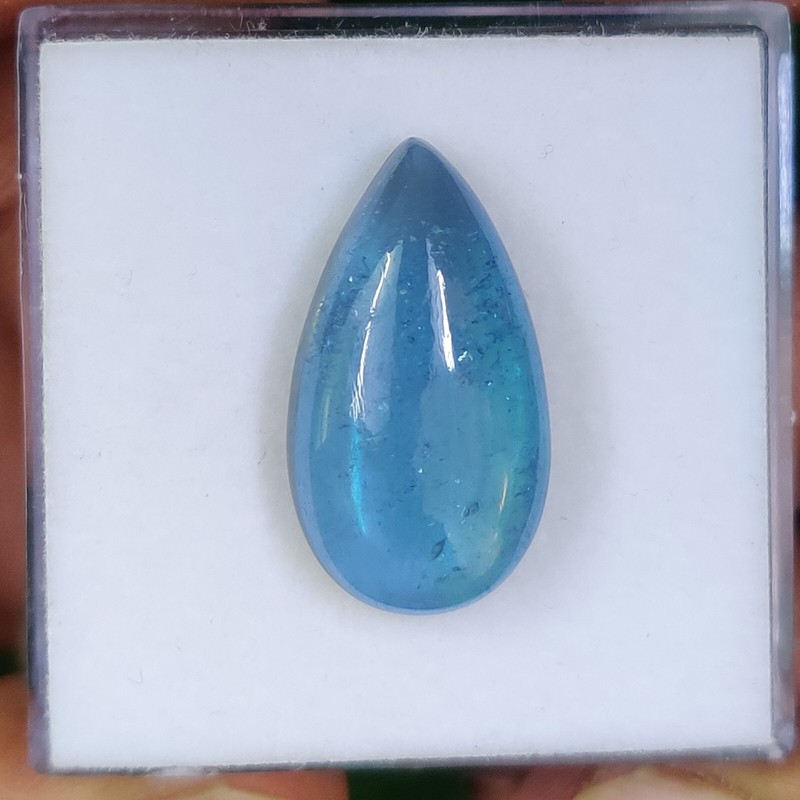 Aquamarine Pear Cabochon Smoothies 17 Carat Flatback