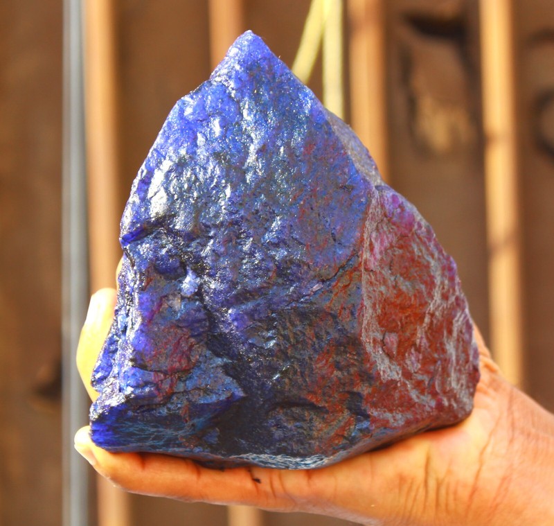 DYED 10000.00 Ct/2Kg Opaque+African Blue Sapphire Rough Certified Gemstone GVP