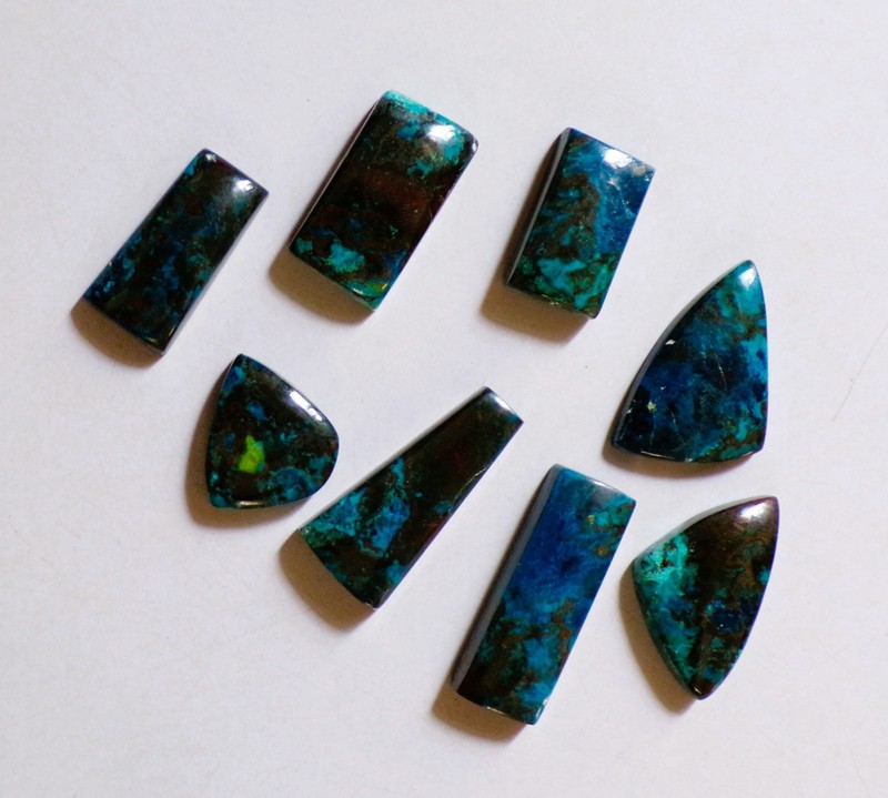 157.65 Cts Natural Shattuckite 08 Pcs Lot Loose Cabochon Gemstone 05 gallery