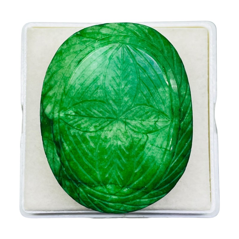 520 Cts Natural Carved Emerald Stunning Green Rare Huge Magnificent Gemstone gallery